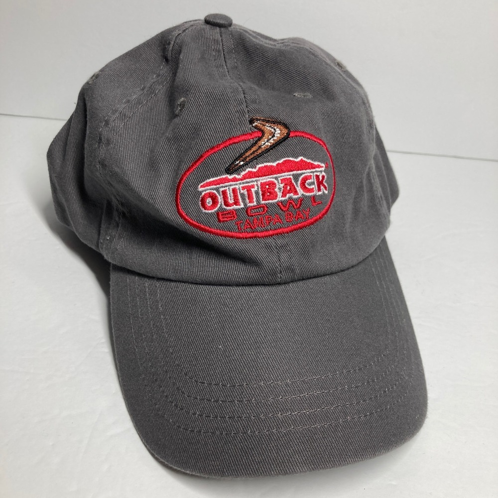 Outback Bowl Tampa Bay Cap Hat Adult Adjustable‎ Gray Embroidered Football